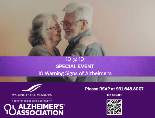 The 10 at 10 – A Special Alzheimer’s Awareness Event